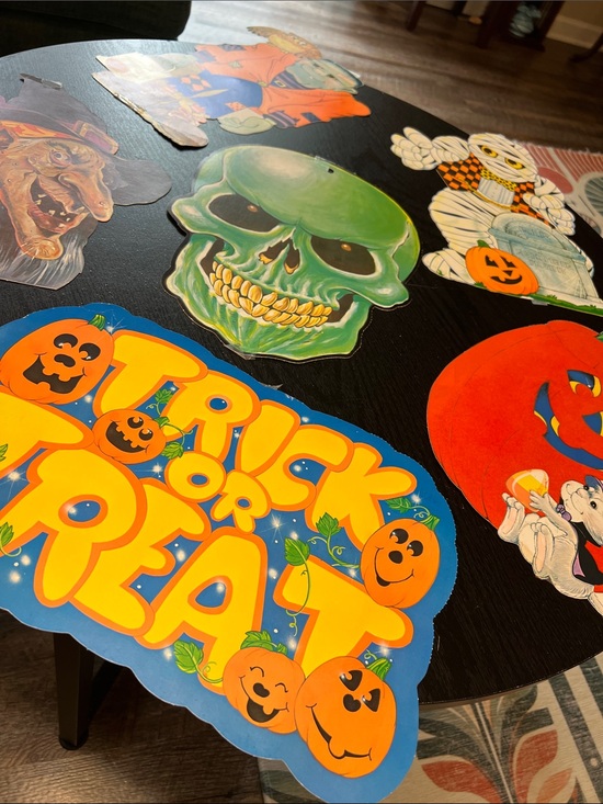Vintage Other - Vintage Halloween Diecut Cutout Lot Wall Hangings Mummy Witch Pumpkin